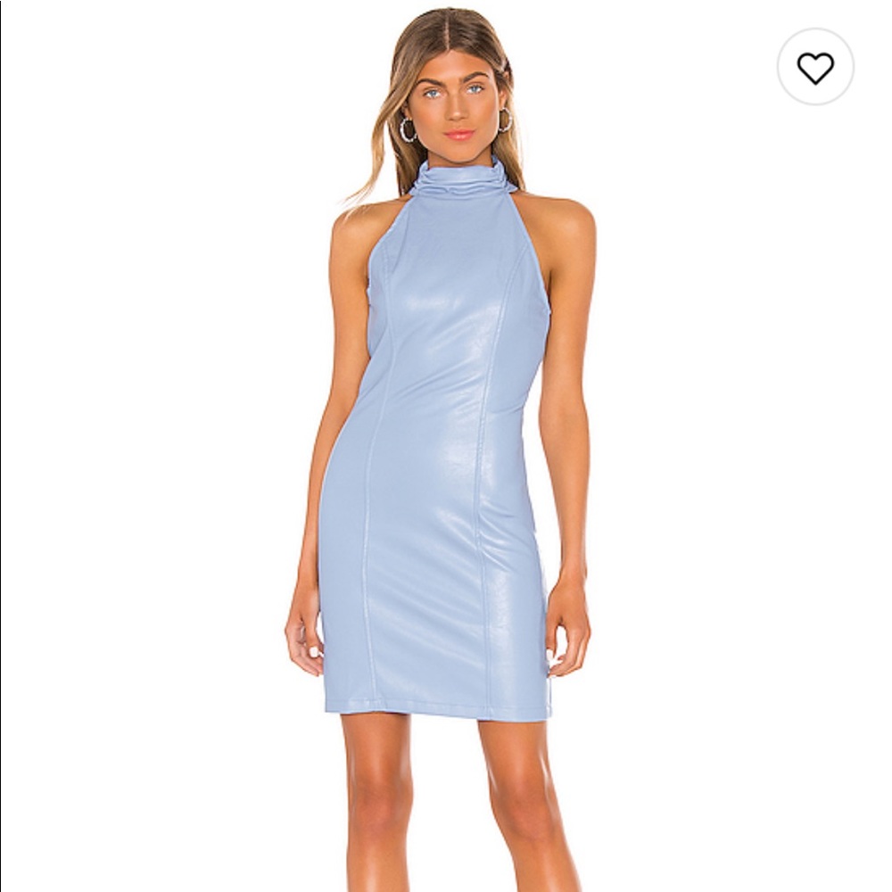 Kendall Kylie blue PU leather dress $60 brand new